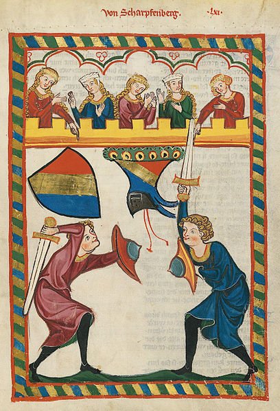 Codex Manesse,between 1305 and 1315, Shield, Light Wooden or Steel