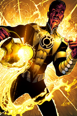 The fictional character Sinestro, in promotional art released by DC Comics for Green Lantern: Sinestro Corps Special #1. Art by Ethan Van Sciver., Sinestro 