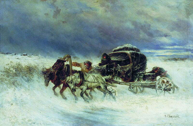 Nikolay Sverchkov. Caught by the storm Date 1850s-1890s Nikolay Sverchkov (1817-1898), Weather Hazards
