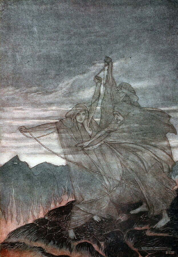 Norns Illustration by Arthur Rackham (1867 - 1939). Norns