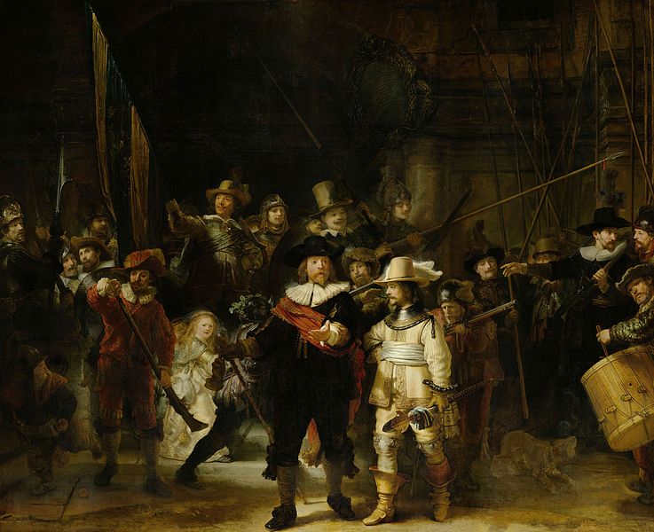 Rembrandt (1606-1669) Title The Company of Frans Banning Cocq and Willem van Ruytenburch, known as the Night Watch.