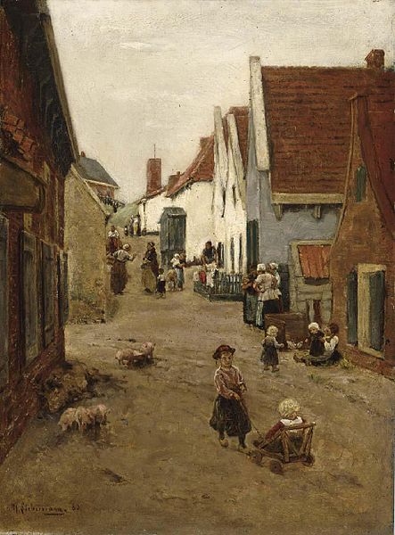 Max Liebermann (1847-1935) Title: Dutch Village road
