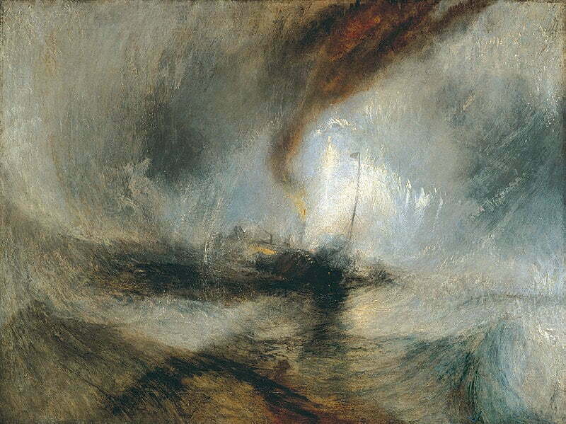 J. M. W. Turner (1775-1851) Title: Snow Storm: Steam-Boat off a Harbour's Mouth Date circa 1842