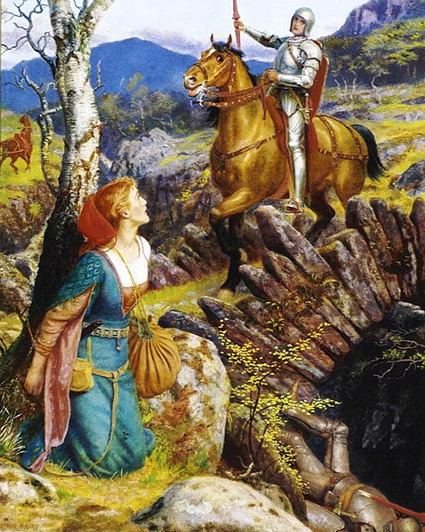 Overthrowing of the Rusty Knight Date 1908 Arthur Hughes (1832-1915) 