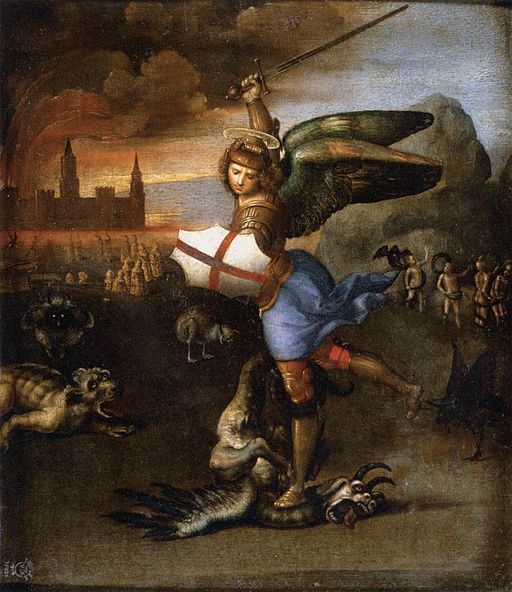 Raphael (1483-1520) Title St Michael and the Dragon Date between1503 and 1505