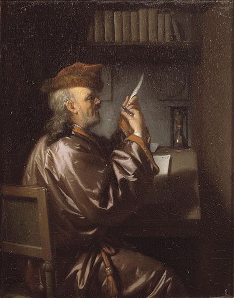 Philip van Dijk (1683, Oud-Beijerland - 1753, The Hague) Title The bookkeeper. Roleplaying Writers