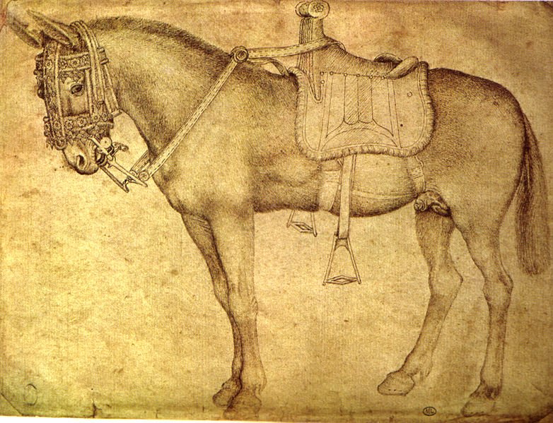Pisanello, disegni, louvre Date XV century, Mule