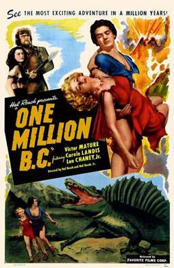 One Million B.C., This is the DVD cover art of One Million B.C.. The cover art copyright is believed to belong to the distributor, United Artists, the publisher of the video or the studio which produced the video. One Million B.C.