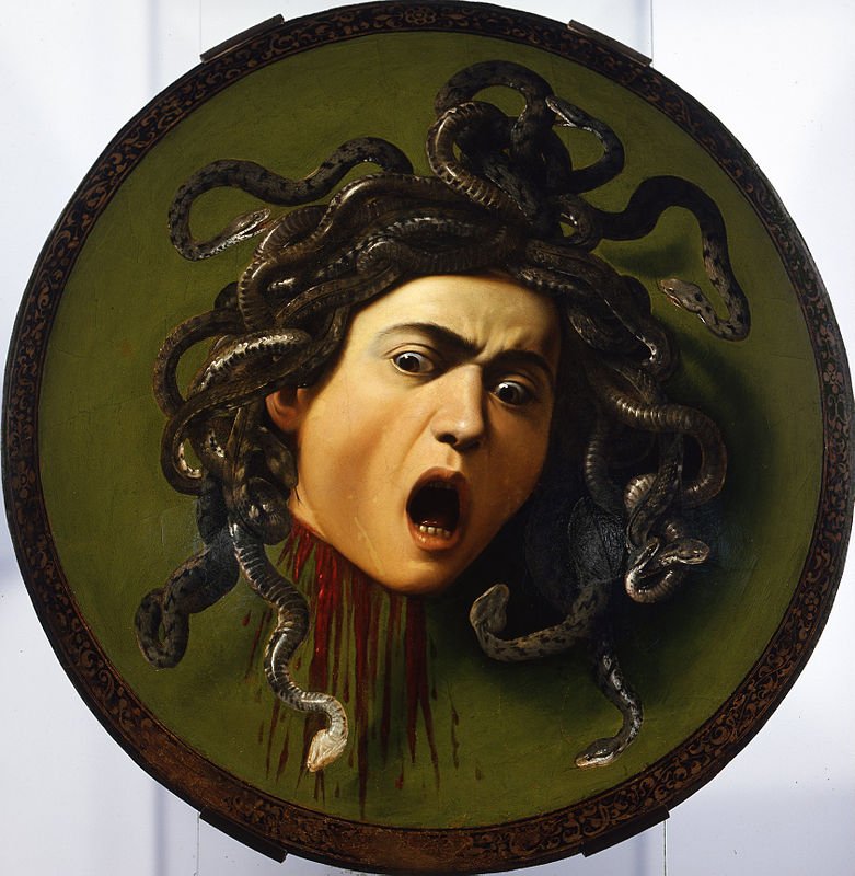 Medusa by Caravaggio (after 1590; Oil on canvas mounted on wood; Uffizi)