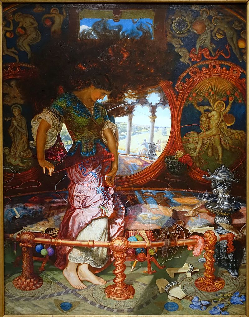 Artist William Holman-Hunt Title The Lady of Shalott, Cast Magic Circle