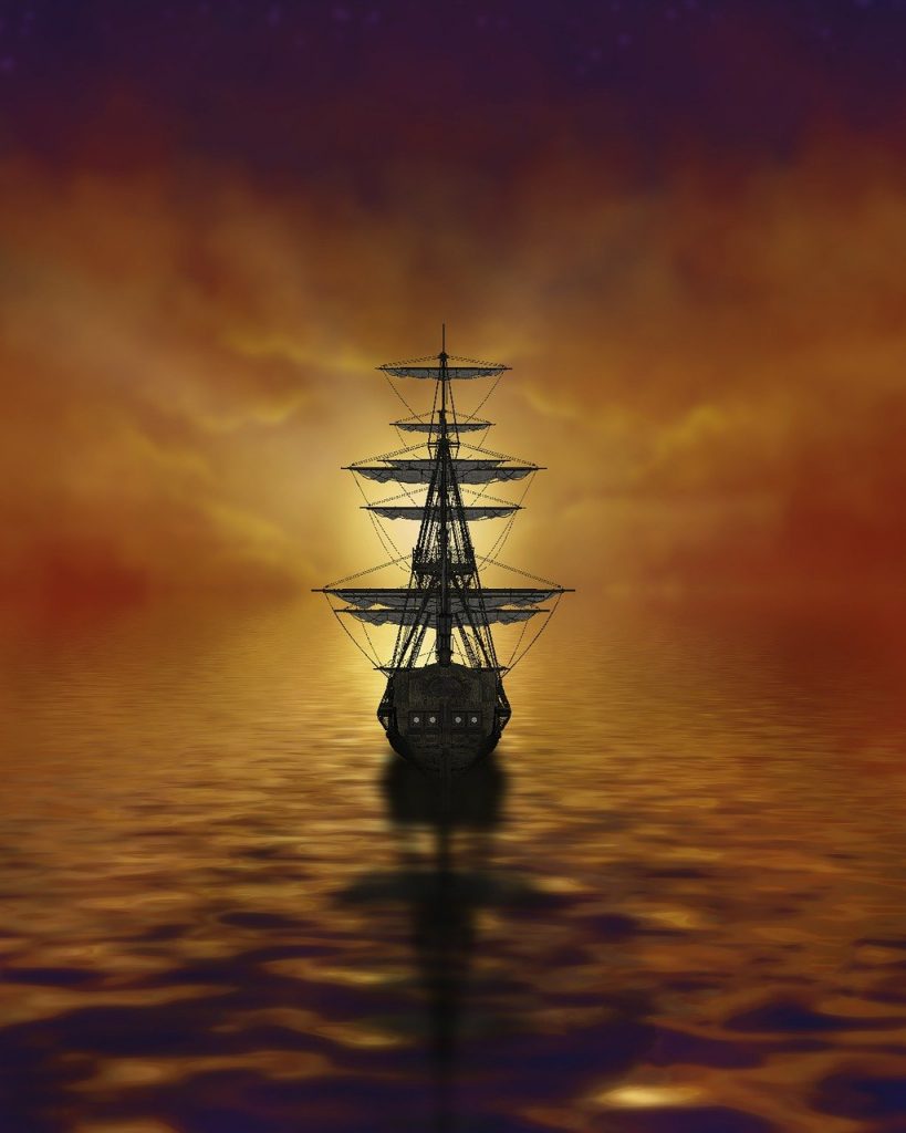 sail, boat, sea, Billowed Sail