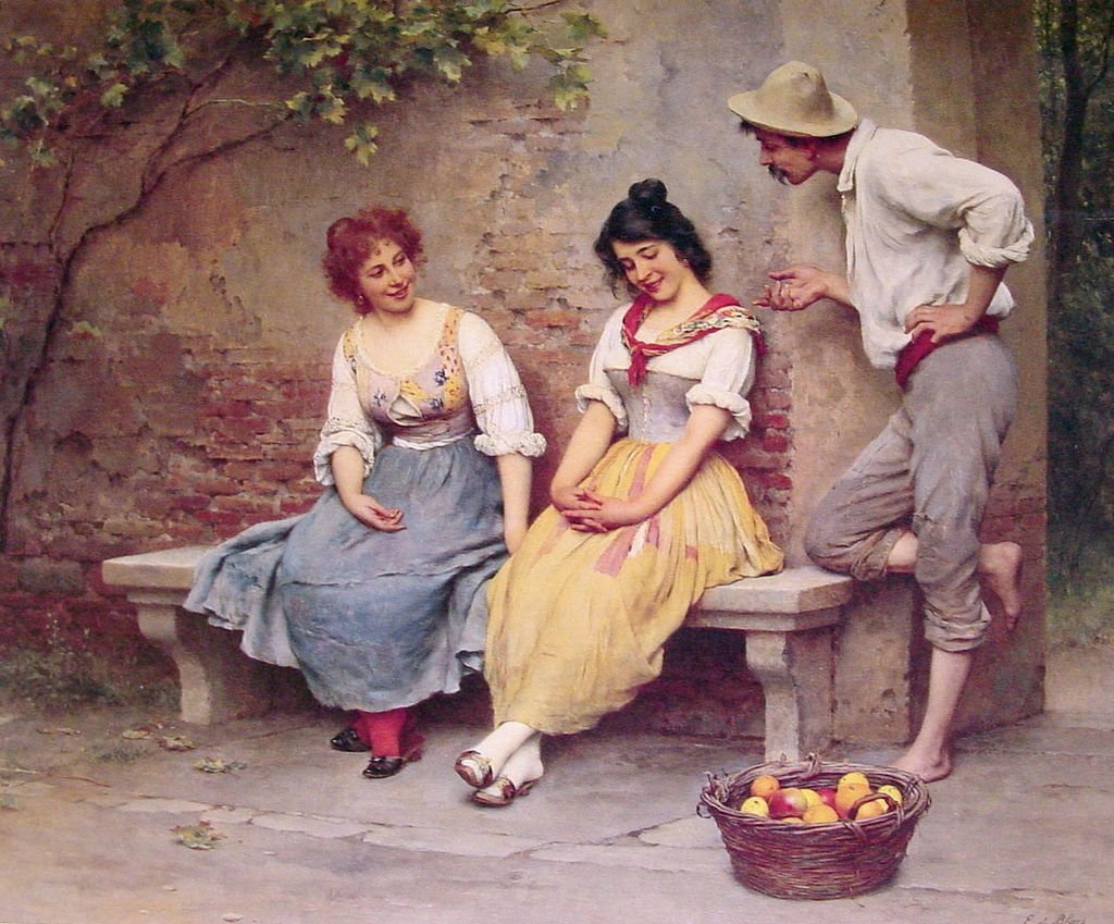By Eugene de Blaas - Art Renewal Center, Public Domain, https://commons.wikimedia.org/w/index.php?curid=4789594, Distracting Wiles