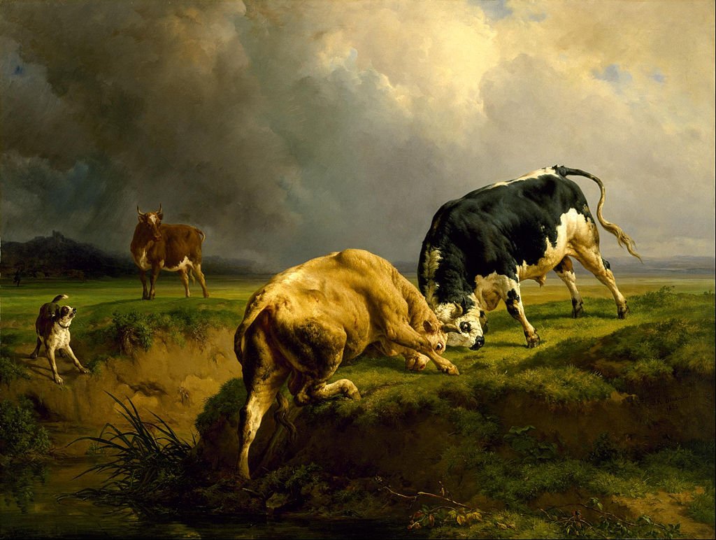 Bull's Strength Greater, By Jacques-Raymond Brascassat - XwHT9YxdKrmoLg at Google Cultural Institute, zoom level maximum, Public Domain, https://commons.wikimedia.org/w/index.php?curid=29804006