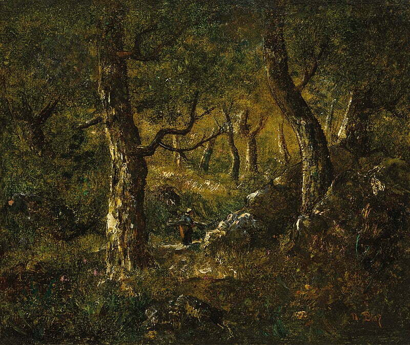 Briar Web, By NARCISSE-VIRGILE DIAZ DE LA PENA - https://onlineonly.christies.com/s/british-european-art/narcisse-virgile-diaz-de-la-pena-french-1807-1876-29/109801, Public Domain, https://commons.wikimedia.org/w/index.php?curid=97326172
