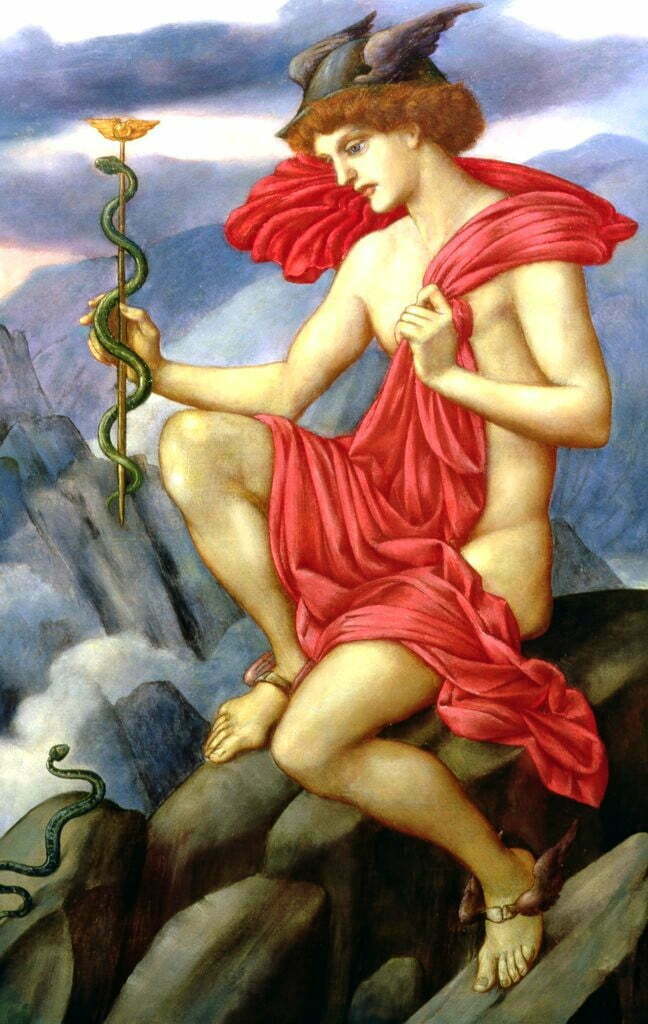 By Evelyn De Morgan - [1], Public Domain, https://commons.wikimedia.org/w/index.php?curid=30426095, Fleet Feet of Hermes