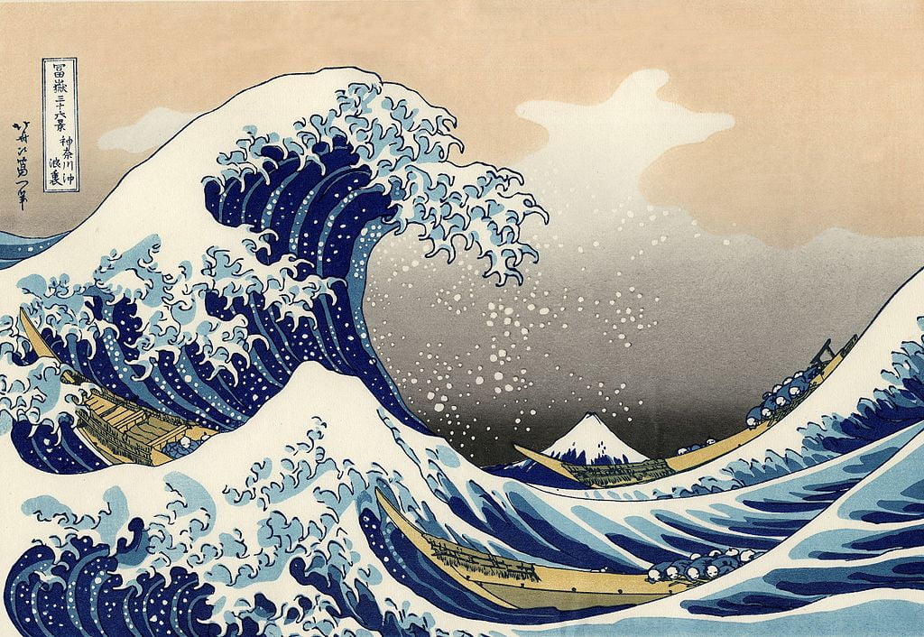 By After Katsushika Hokusai - Own work, Public Domain, https://commons.wikimedia.org/w/index.php?curid=2646210, Tsunami