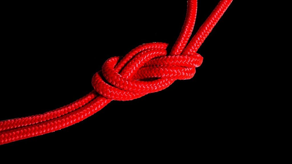 knot, red knot, red, Animate Rope