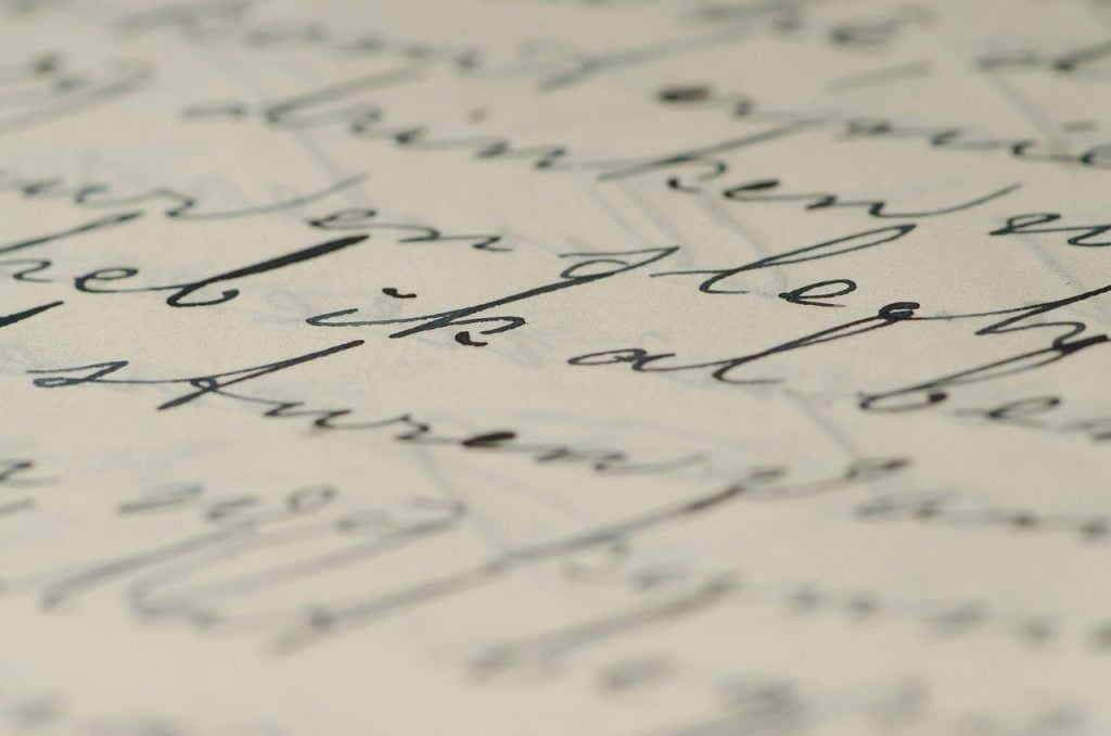 letter, calligraphy, ink, Illusory Script