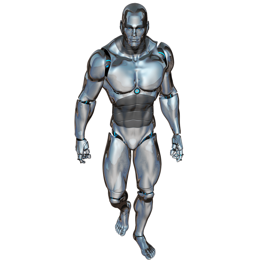 man, walking, robot, Iron Body