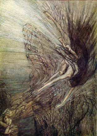 By Arthur Rackham - http://www.artpassions.net/cgi-bin/rackham.pl?../galleries/rackham/ring/ring1.jpgOriginally the image was published in the following book:Wagner, Richard (translated by Margaret Amour) (1910). The Rhinegold and the Valkyrie. London:William Heinemann, New York: Doubleday, Page., Public Domain, https://commons.wikimedia.org/w/index.php?curid=1217259, Nixie's Grace