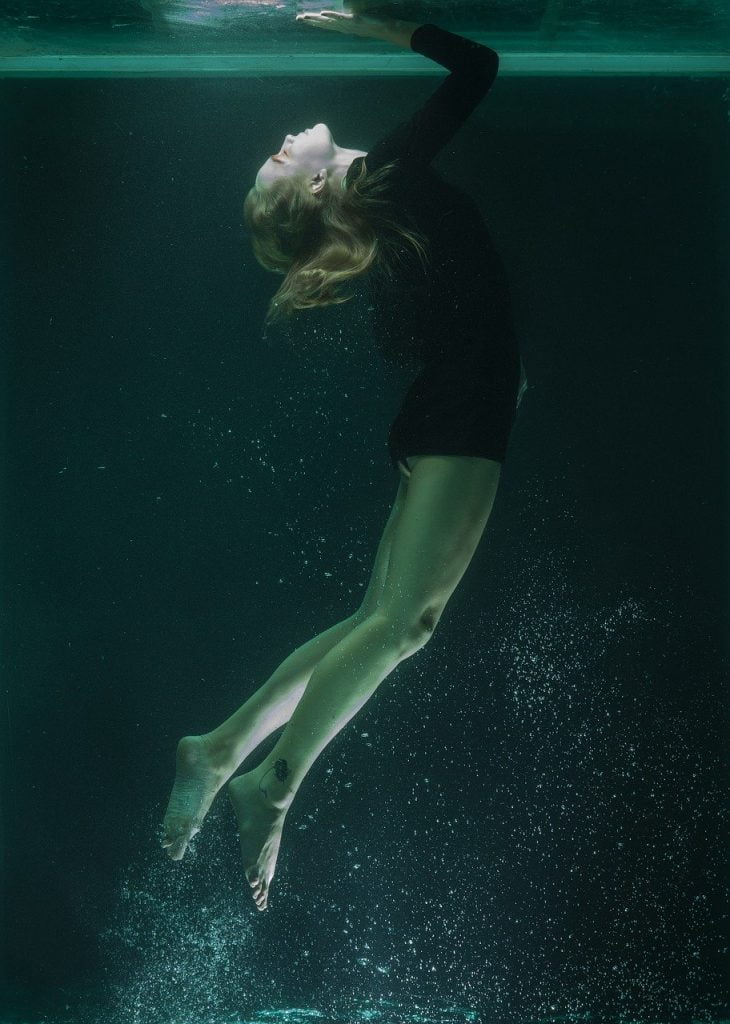 underwater, model, young woman, Suffocation