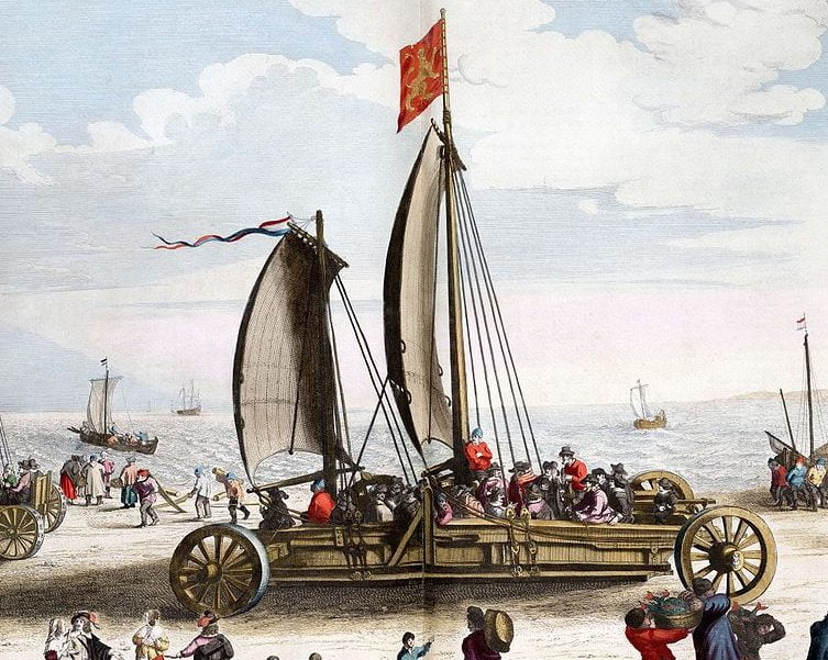 Wagon Sail, By Unknown based on an engraving by Jacques de Gheyn - Het Geheugen van Nederland, Public Domain, https://commons.wikimedia.org/w/index.php?curid=2659198