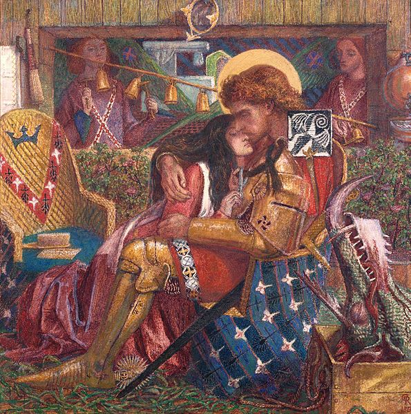 Dante Gabriel Rossetti (1828-1882) Title : The wedding of Saint George and Princess Sabra. Domain Glory