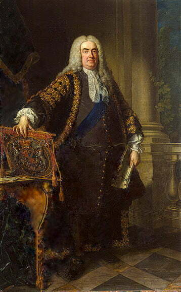  Portrait of Sir Robert Walpole, studio of Jean-Baptiste van Loo, 1740. Politician