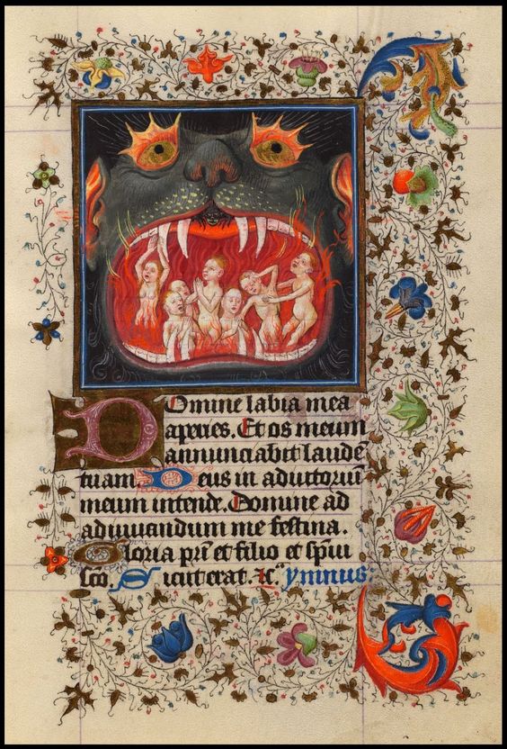 Miniature from the Hours of Catherine of Cleves, Morgan Library & Museum Date circa 1440, Hells Power