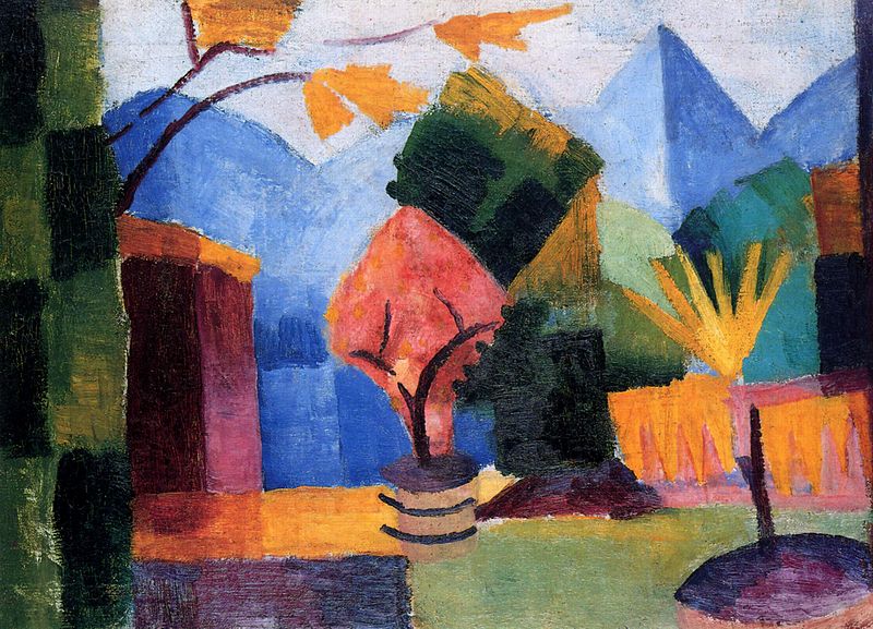 August Macke (1887-1914) Title: Garten am Thuner Date 1913, Hallucinatory Terrain
