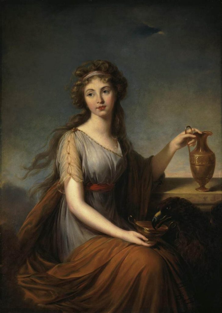 Louise Élisabeth Vigée Le Brun (1755-1842) Title Portrait of Anna Pitt as Hebe Date 1792, Eagles splendor, Greater