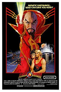 This image is being used to illustrate the article of the film Flash Gordon (film) and is used for informational or educational purposes only, Flash Gordon