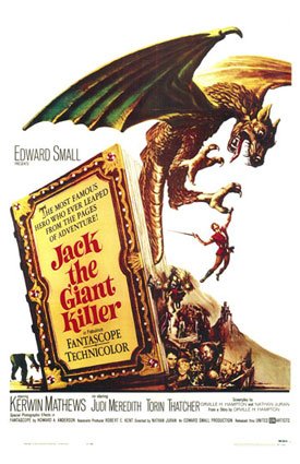 This is a poster for Jack the Giant Killer. The poster art copyright is believed to belong to the distributor of the film, United Artists, the publisher of the film or the graphic artist. Jack the Giant Killer