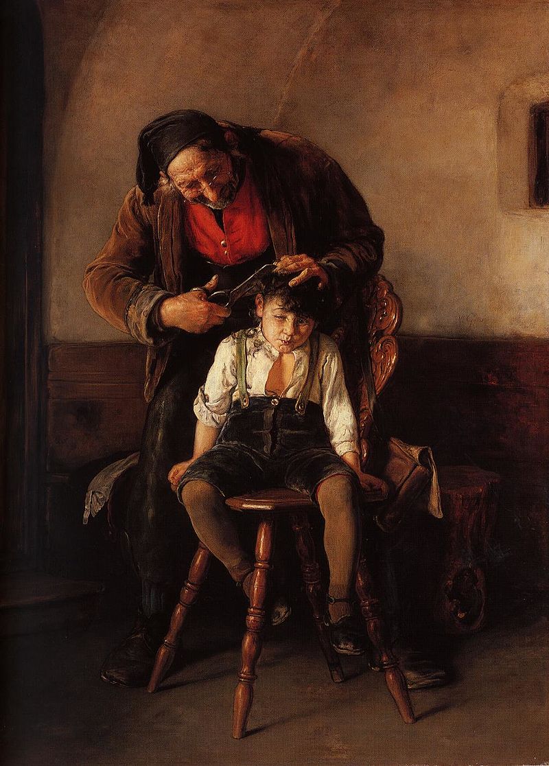 Gyzis, Nikolaos (1842-1901). The Barber (1880), Sweeney Todd