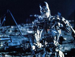 The T-800 model Terminator without skin.