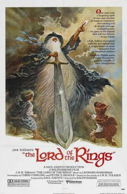 Theatrical release poster for the The Lord of the Rings (1978 film). The Lord of the Rings