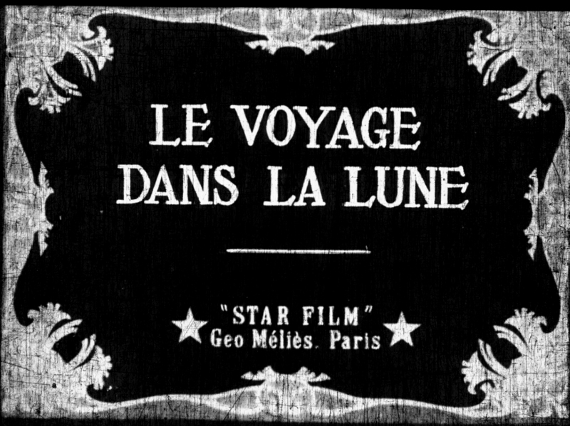 Opening title card for the 1902 Georges Méliès film Le voyage dans la lune, A Trip to the Moon