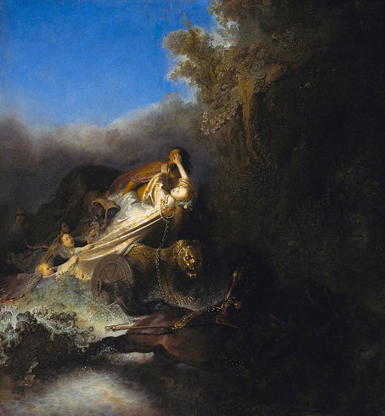 Rembrandt (1606-1669) Title The Abduction of Proserpina, detail circa 1631