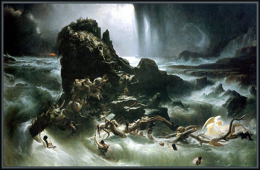 Francis Danby (1793-1861): The Deluge, oil painting in the Tate Gallery, London Date 1837-1839