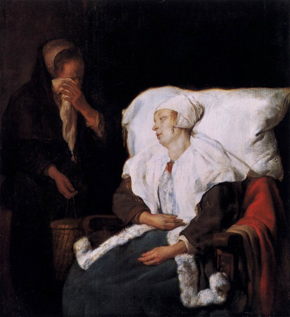 Gabriël Metsu (1629-1667) Title: The Sick Girl Date 1658-1659, Contagion