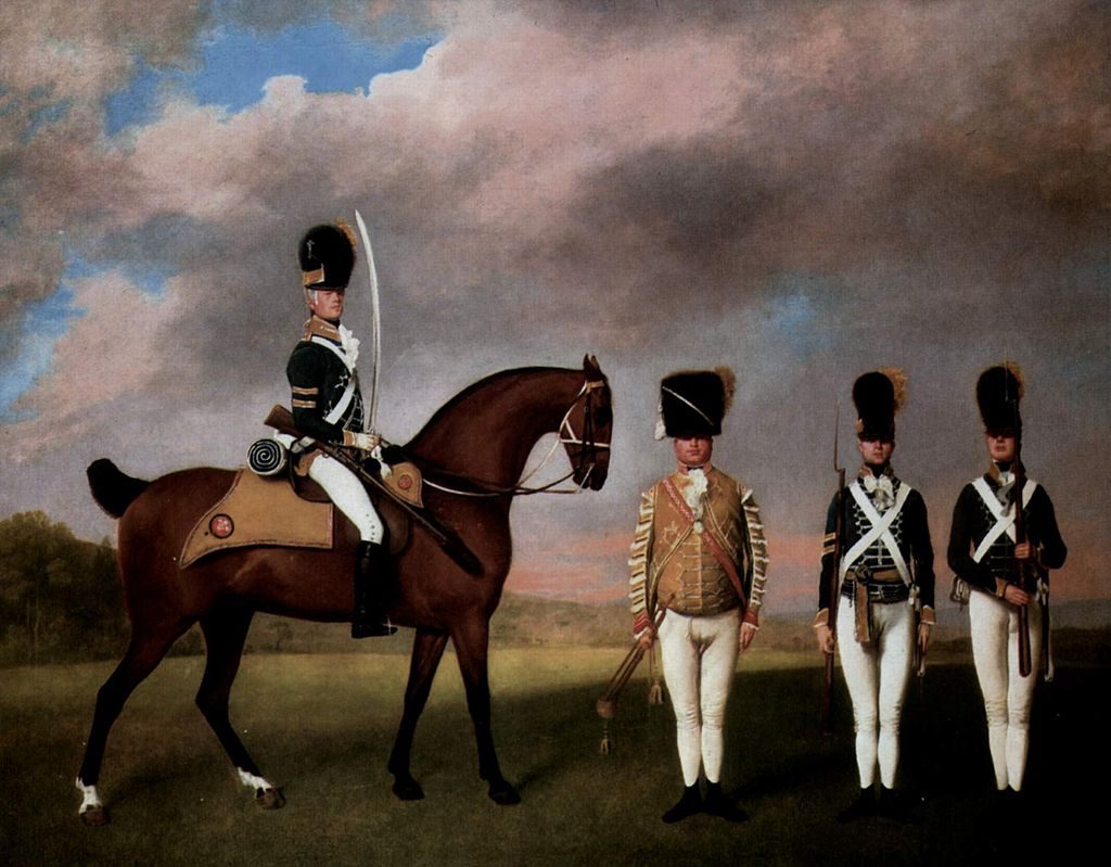 George Stubbs  (1724–1806) Title: Soldaten des 10. Dragonerregiments Date 1793, Parade Armor