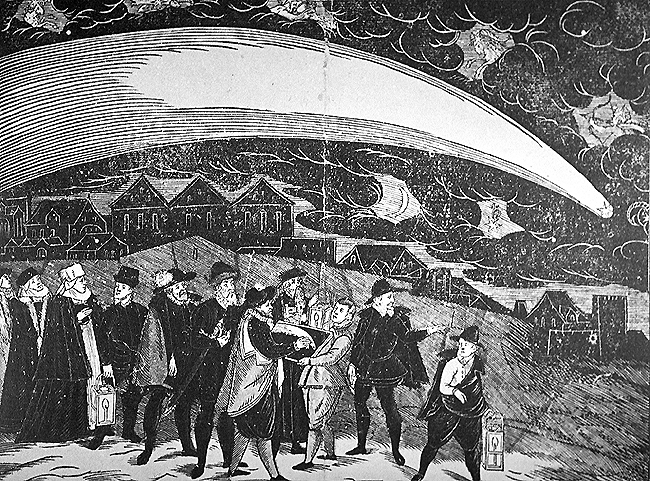 Great Comet of 1577 Woodcut by Jiri Daschitzsky 1577, Cometfall