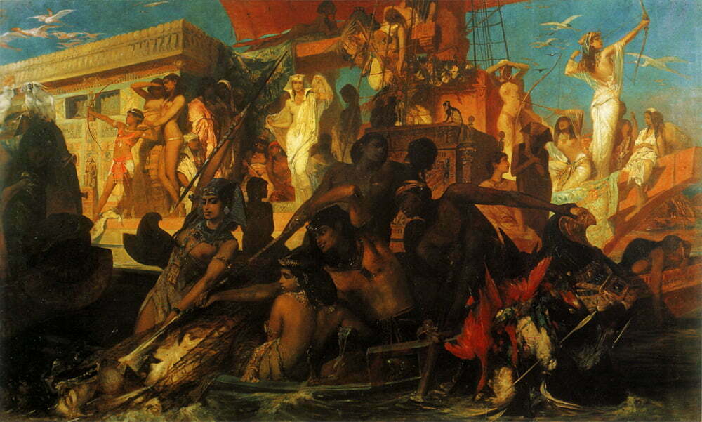 Egypt, Die Niljagd der Kleopatra Hans Makart (1840-1884)