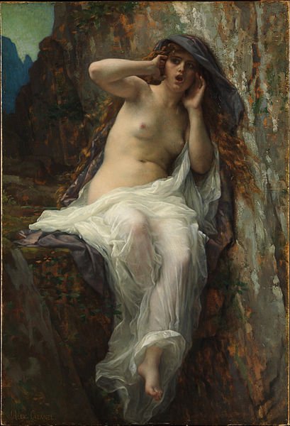 Alexandre Cabanel (1823-1889) "Echo" by French painter Alexandre Cabanel. Metropolitan Museum of Art. Date 1887, Oread