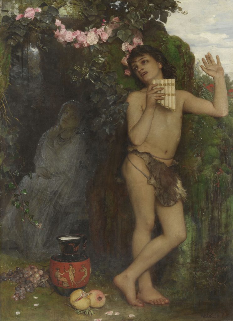 Arnold Böcklin (1827-1901) Title,Die Klage des Hirten Date1866, Pipes of Haunting