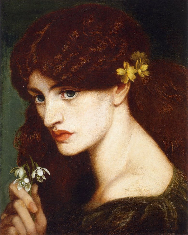 Dante Gabriel Rossetti - Blanzifiore 1873. oil on canvas, 41.5x34cm, Moly