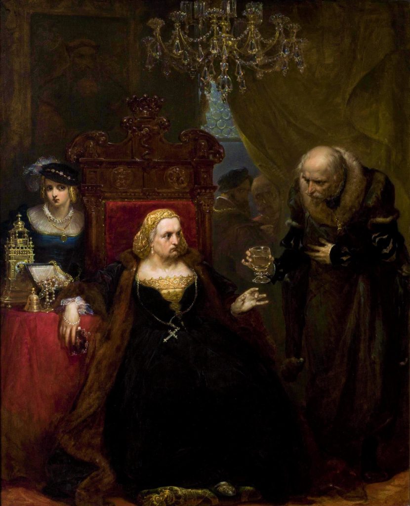  Poisoning of Queen Bona. Jan Matejko, 1859, Poisons