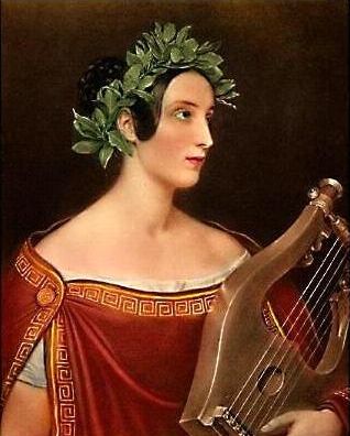 Lady Theresa Spence as Sappho, painted in 1837 for the Schönheitengalerie, Pans Crown