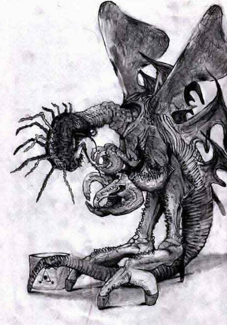 This is an interpretation of a monster in the Lovecraft Mythos, Ruud Dirven, Mi-Go