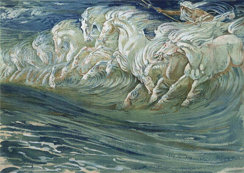 Walter Crane (1845-1915) Title: Neptuns Pferde Date1893, Anemoi
